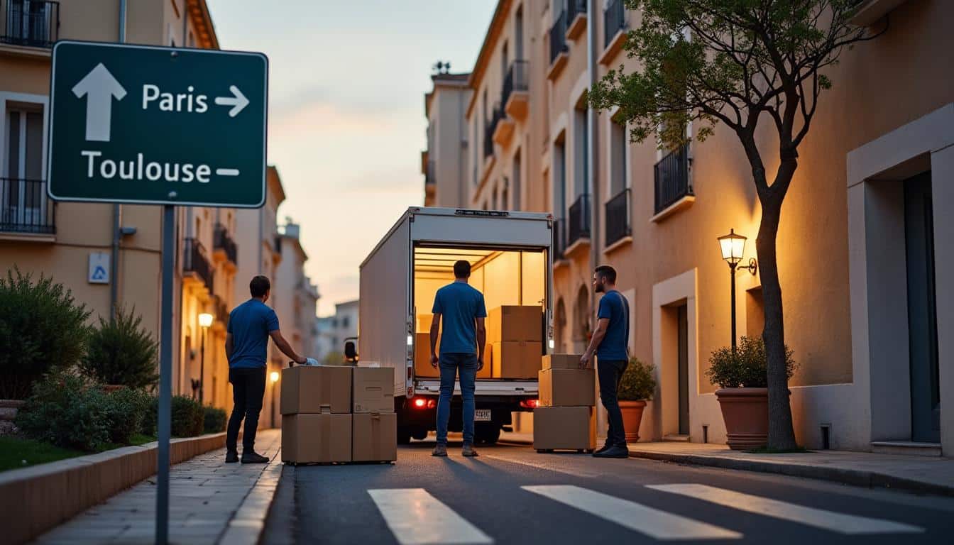 Illustration: Comprendre les spécificités d’un déménagement entre Toulouse et la capitale