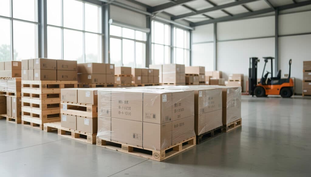 Palette logistique : définition, formats et usages