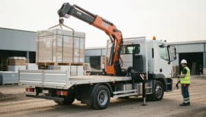 Camion plateau avec grue : usages, capacités et choix